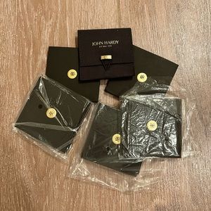 New lot of 6 John Hardy jewelry pouch pamphlet cleaning dust cloth earrings ring
